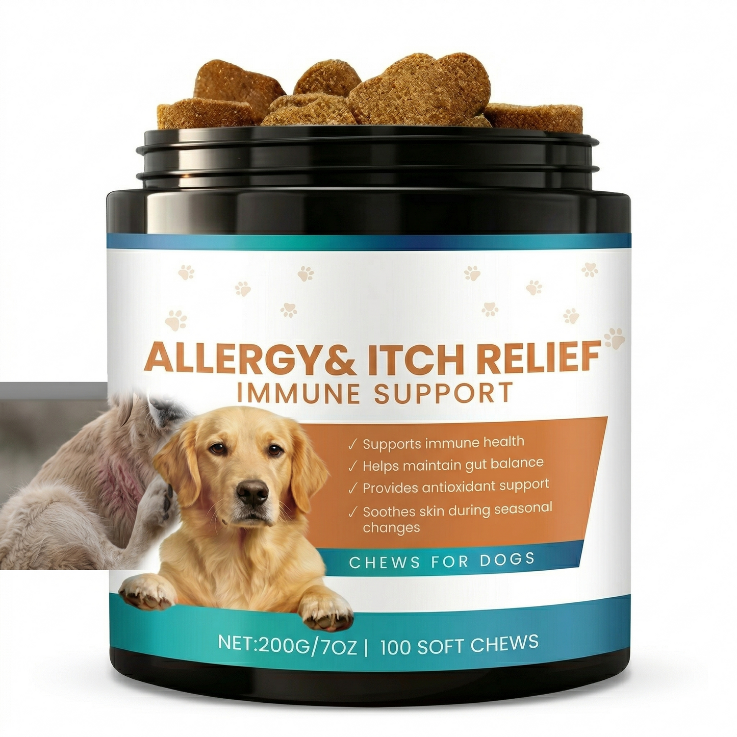 Dog allergy relief immune chews product box