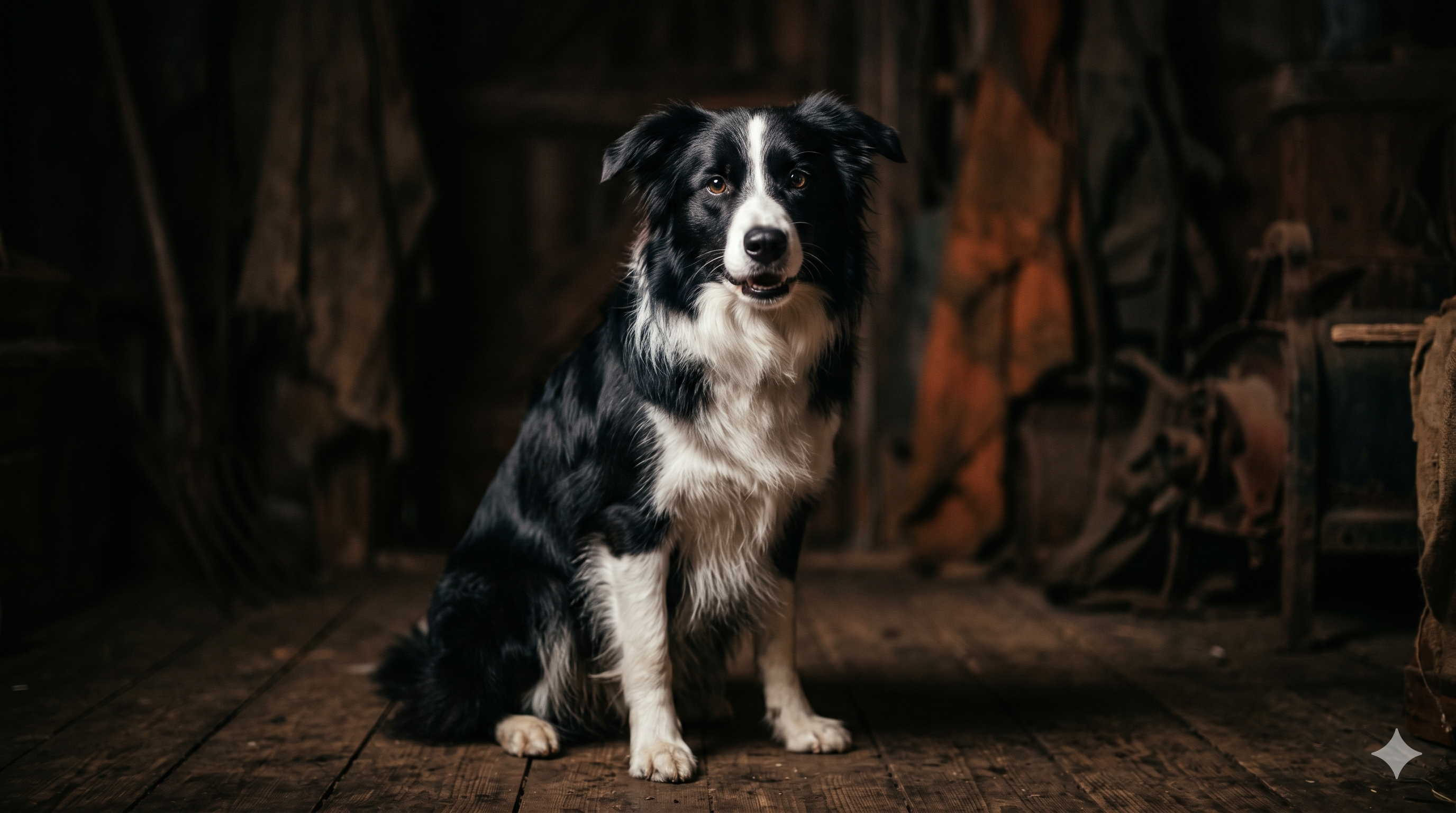 Border Collie with a glossy, healthy coat in cinematic light — Pure Majesty vs Back 40 liquid collagen for dogs comparison