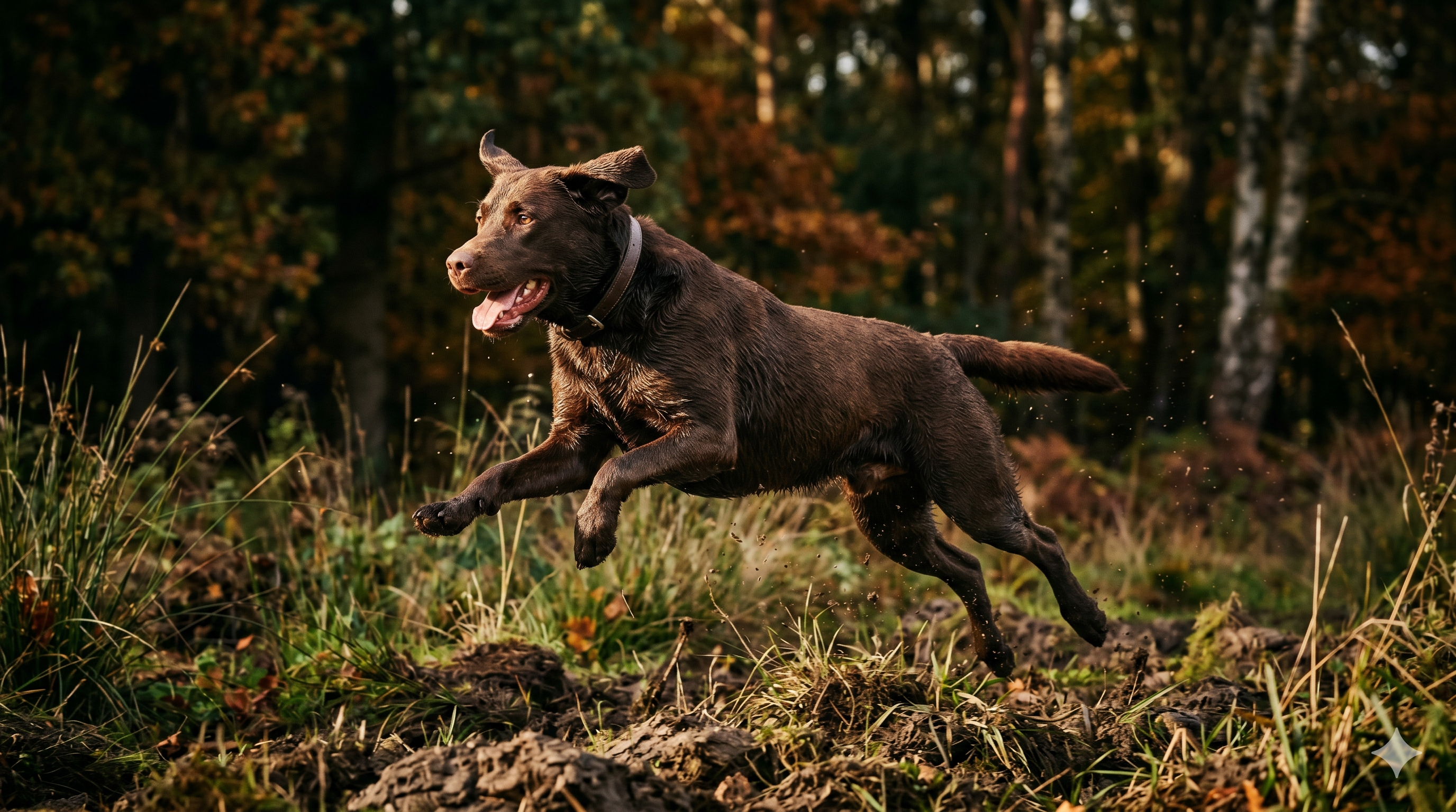 Athletic Labrador running outdoors with powerful healthy joints in cinematic light — glucosamine vs collagen for dogs joint supplement comparison