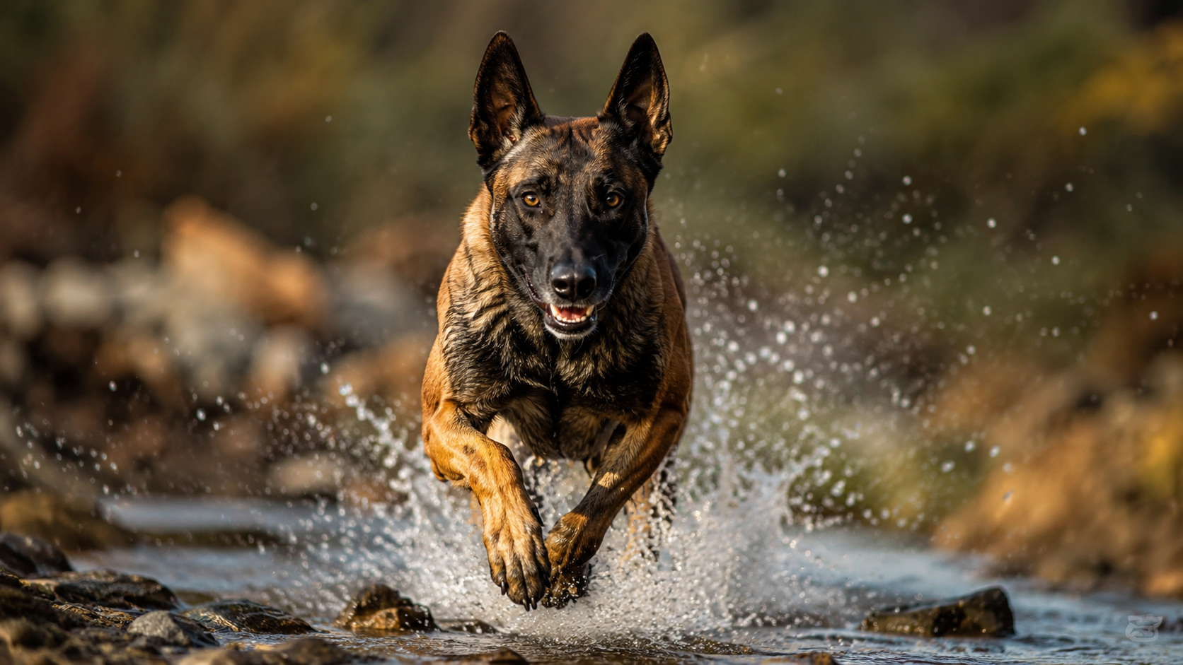 Athletic dog leaping through water showing strong healthy joints — dog joint health collagen vs glucosamine vs fish oil