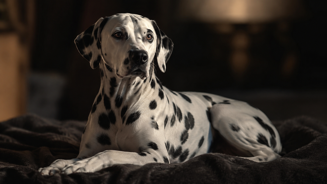 Relaxed Dalmatian with healthy skin and coat, illustrating collagen for dogs with itchy skin