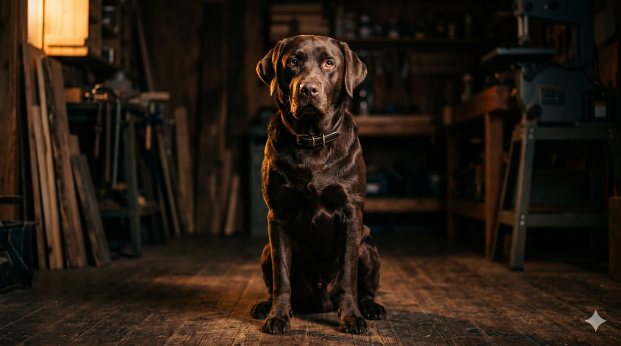 Healthy chocolate Labrador — dog gut health and probiotics guide
