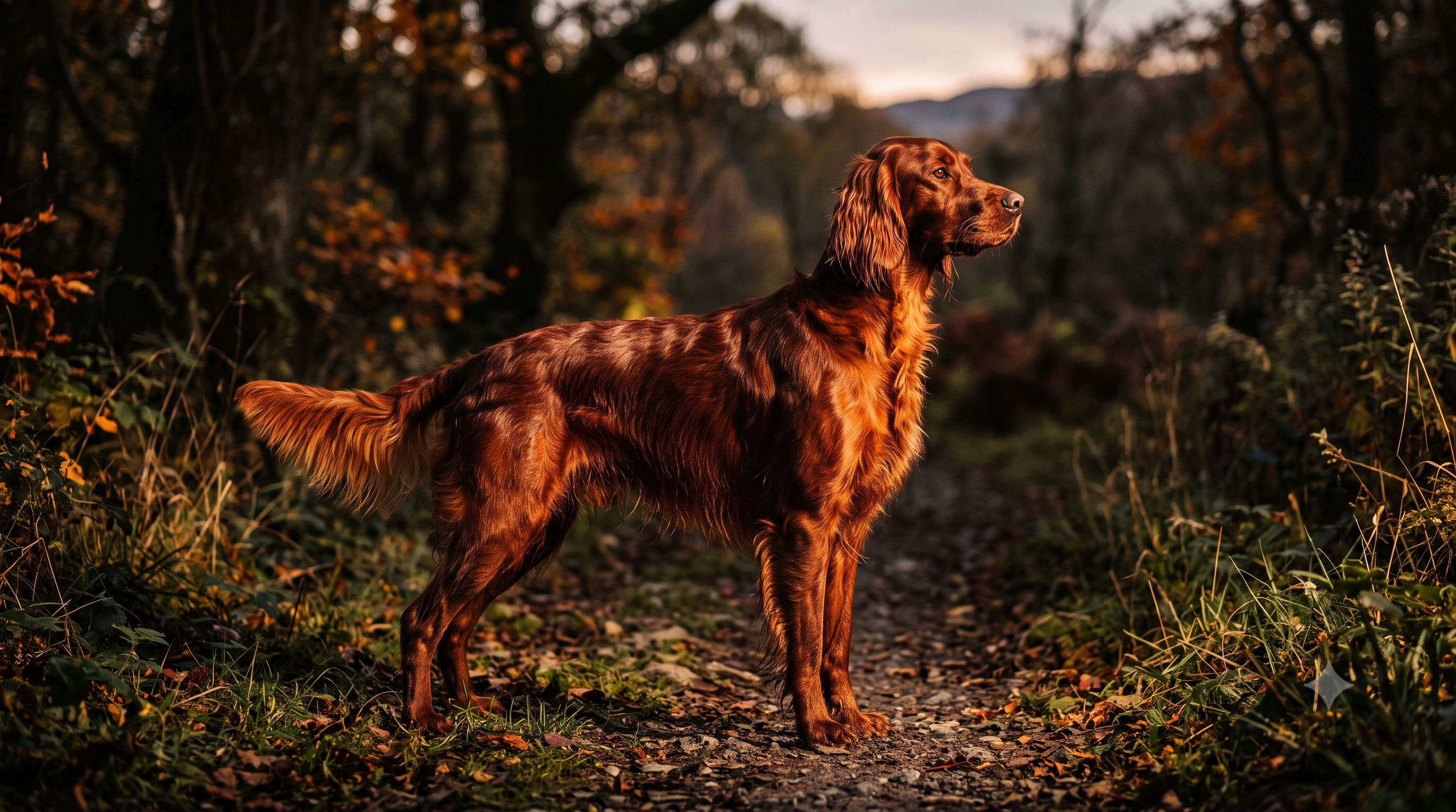 Irish Setter with a glossy red coat in good health — is collagen good for dogs