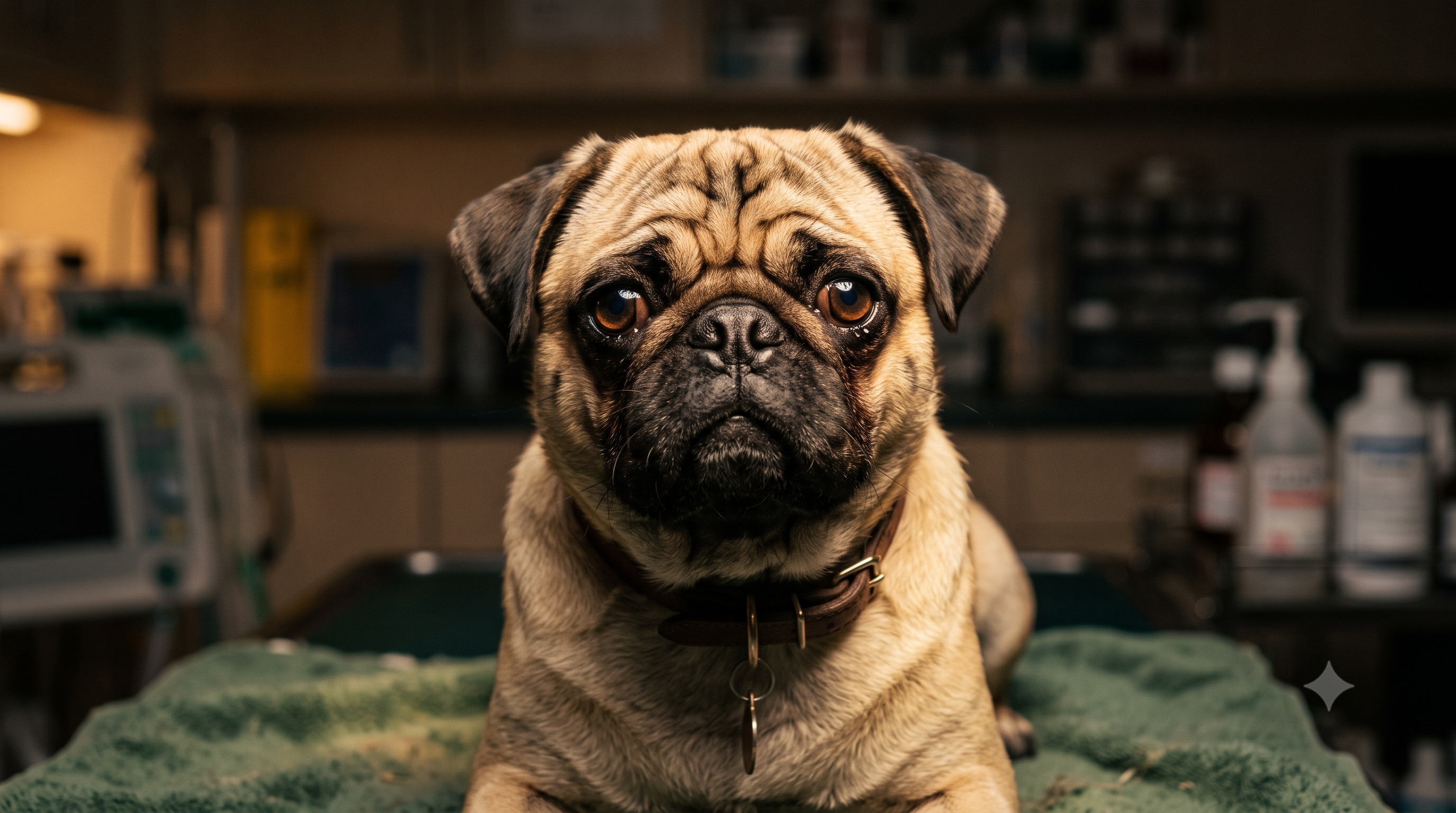 Pug with an expressive flat face — brachycephalic dog breeds care guide