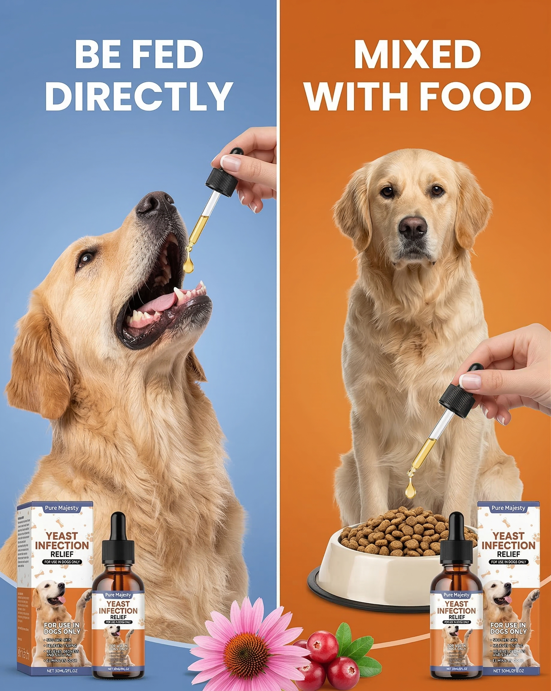 Crusty dog skin yeast infection treatment — Pure Majesty Pets Yeast Infection Drops