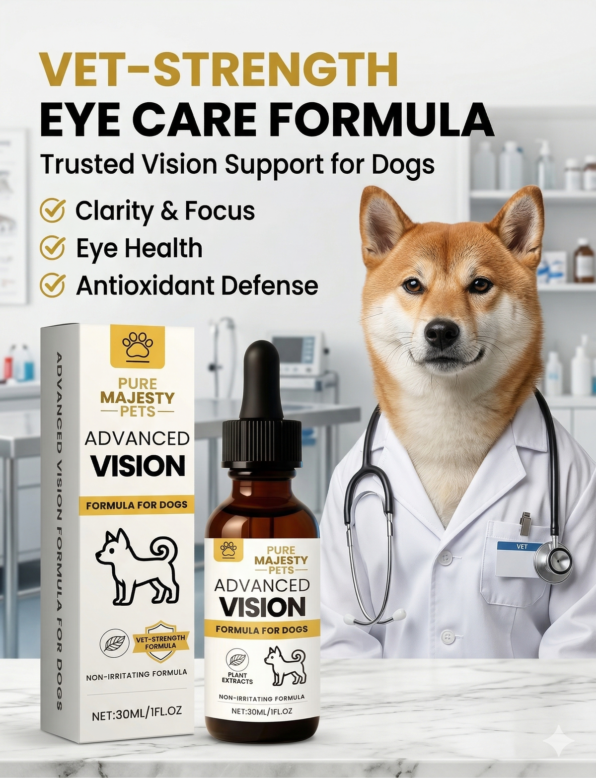Dog eye cleansing rinse ingredients and directions label
