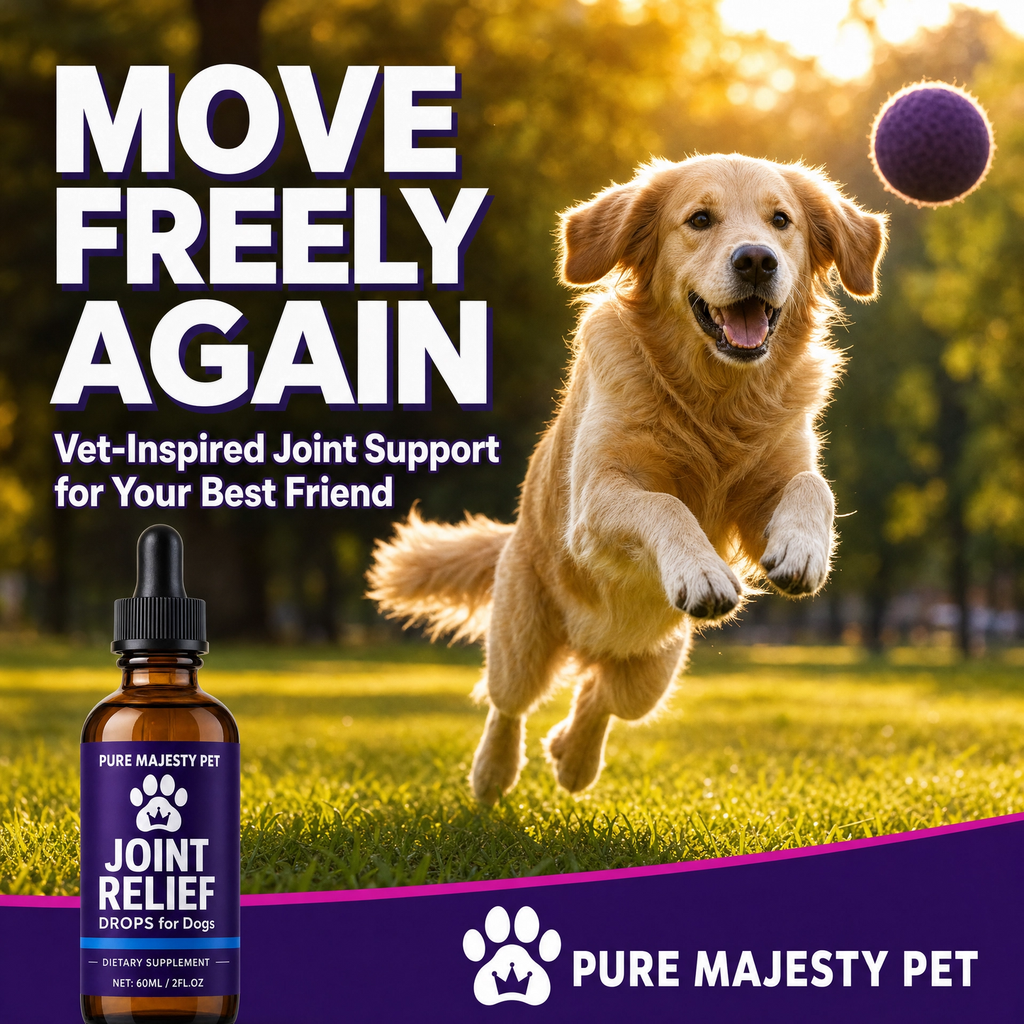 Dog Joint Supplement Drops With Mint Extract Support Mobility Reduce Discomfort For Dogs Hip & Joint Care
