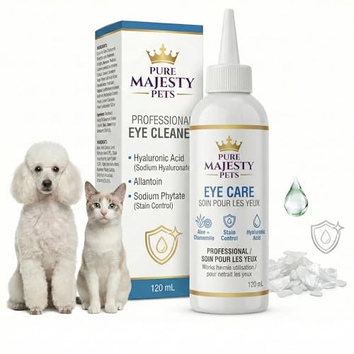 Dog eye rinse for removing tear stains, eye boogers and discharge