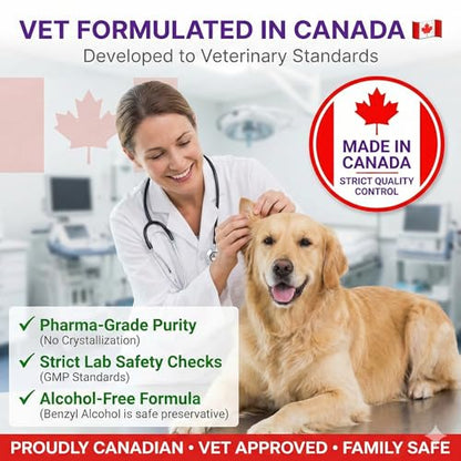 Pure Majesty Pets ear cleaner with aloe and panthenol B5 for ear comfort