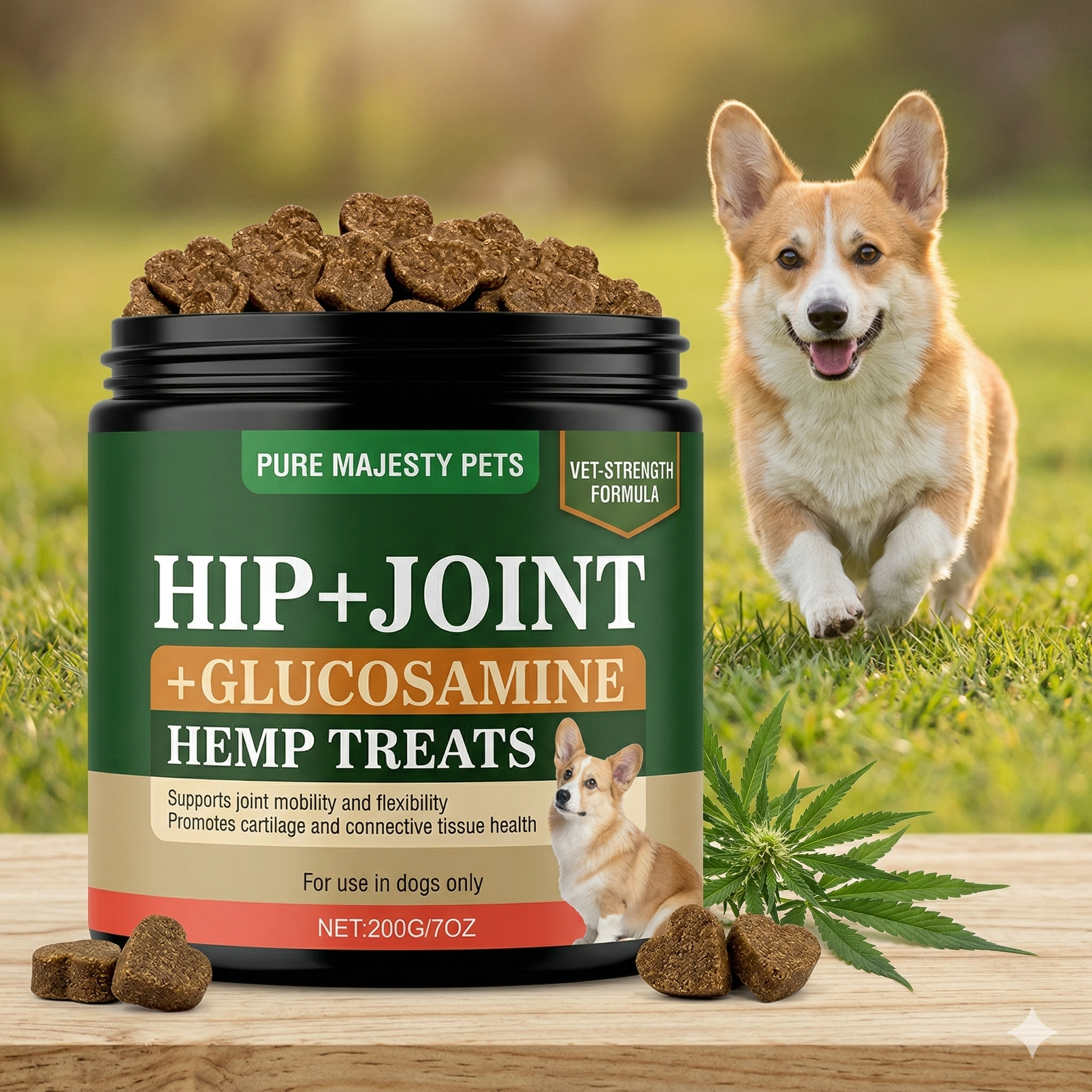 Natural restorative senior dog mobility chews for aging joint support