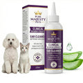 Pure Majesty Pets Dog Ear Cleaner 120 mL bottle – vet-strength otic solution for dogs and cats