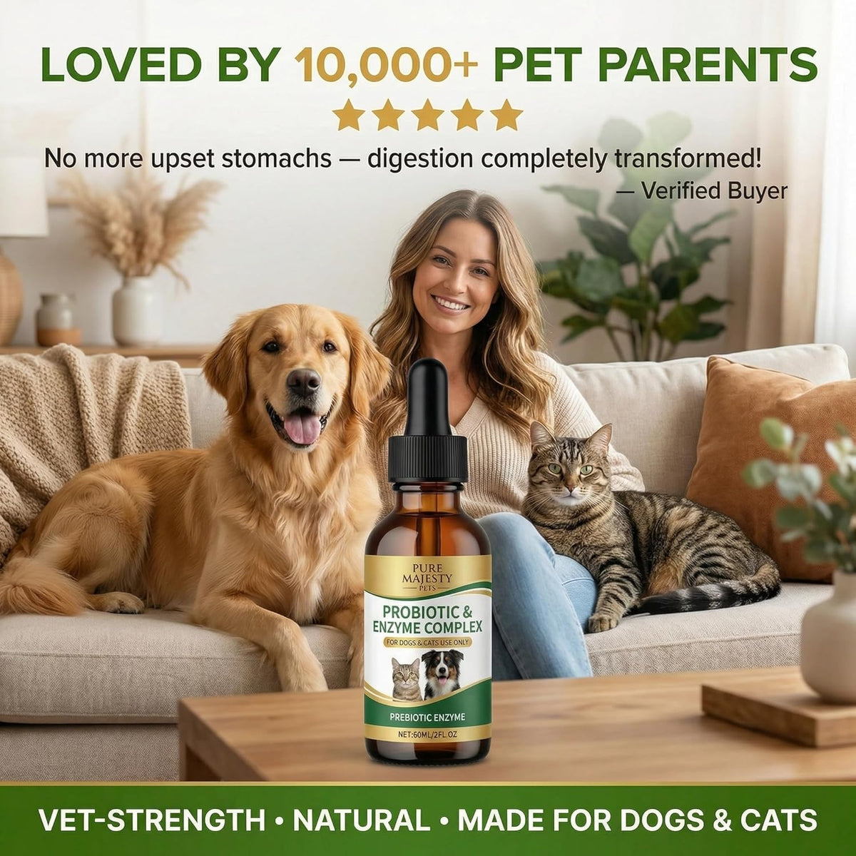 Liquid probiotic for dogs and cats for daily gut health and immune support