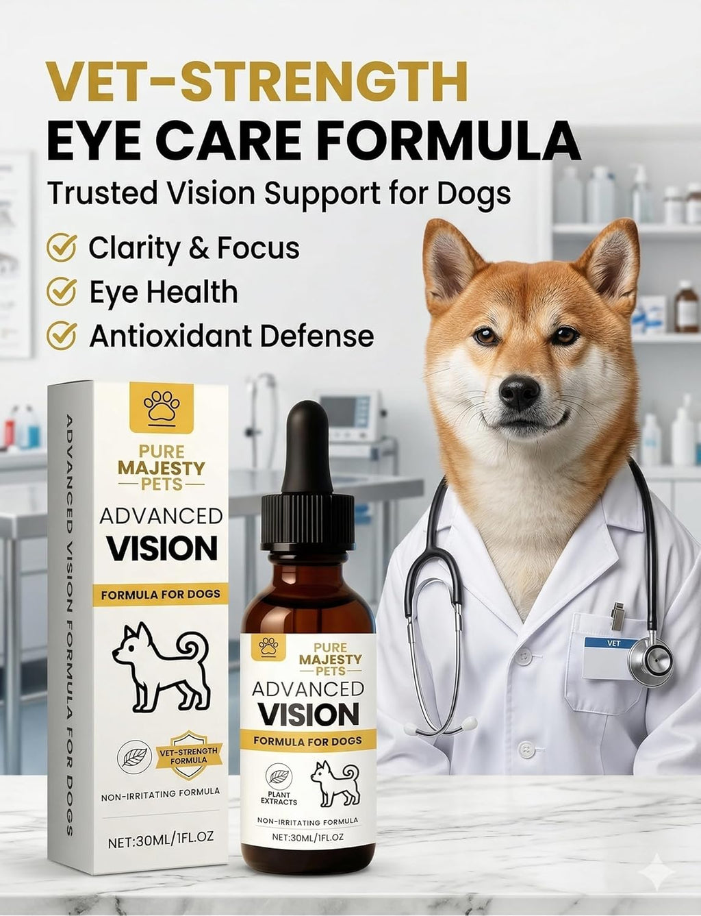 Advanced Vision dog eye supplement – antioxidant plant extracts for eye health