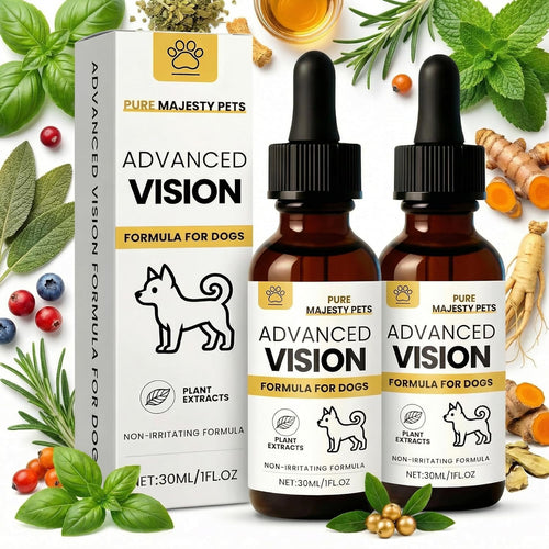 Pure Majesty Pets Advanced Vision for Dogs – plant-based eye & vision support drops, 2-pack