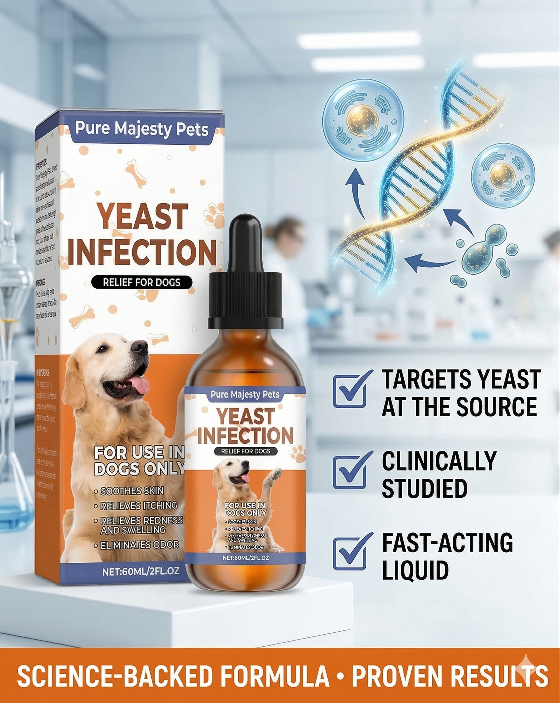 Yeast Infection Drops for Dog and Cats Ear
