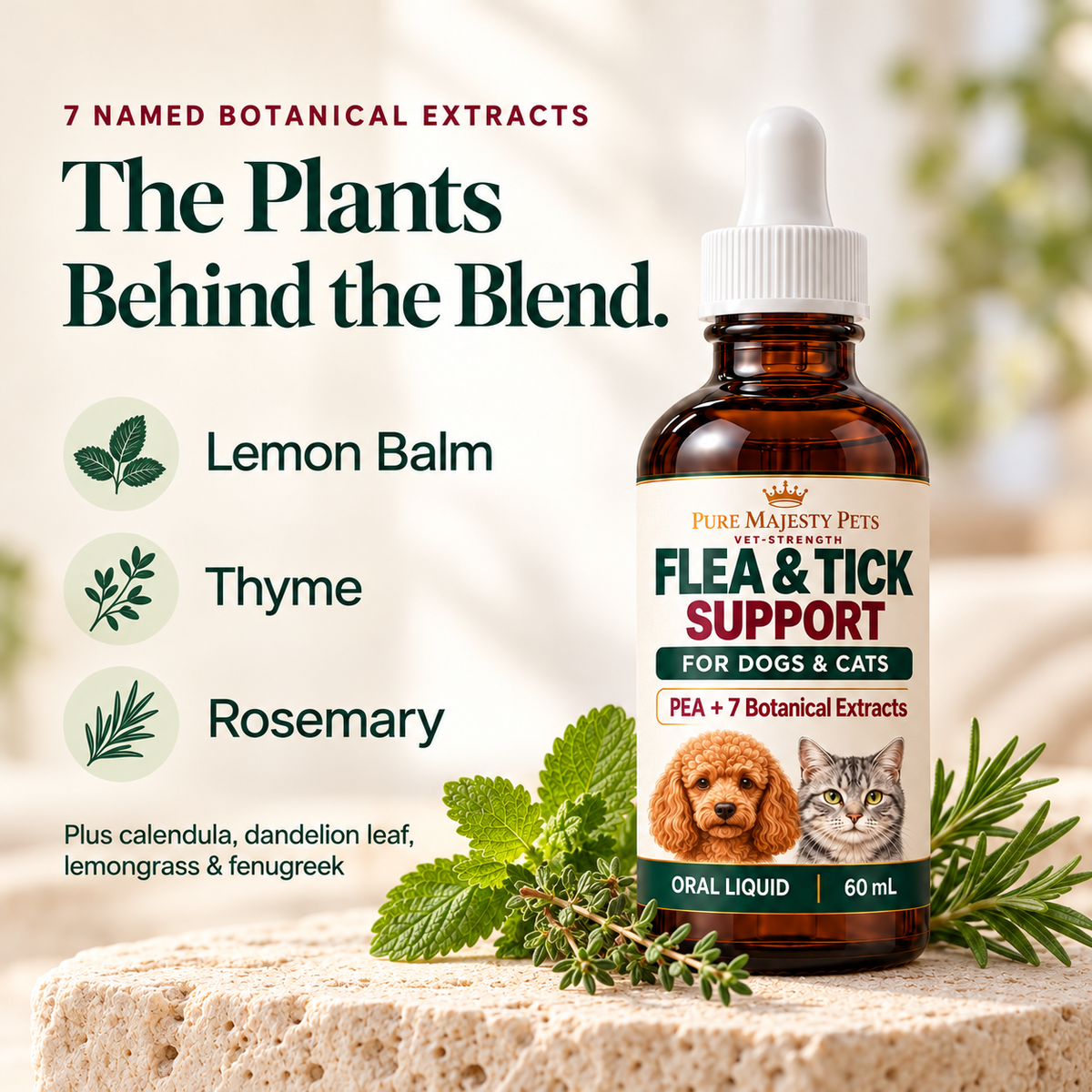 Lemon balm, thyme and rosemary highlighted among seven named botanical extracts