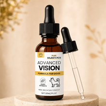 Gotas Pure Majesty Pets Advanced Vision para perros – apoyo vegetal para los ojos y la visión