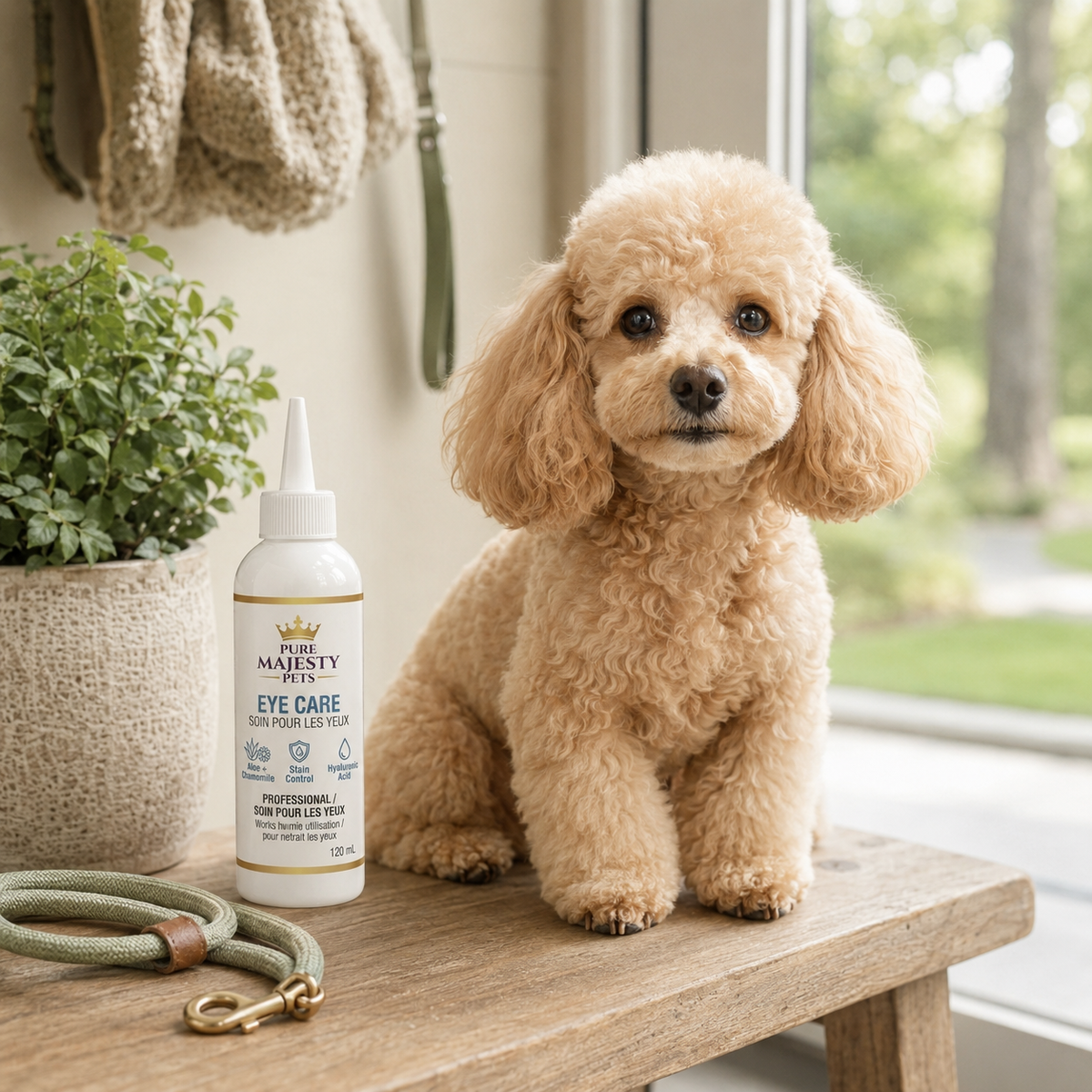 Dog eye drops after walks in dust and pollen