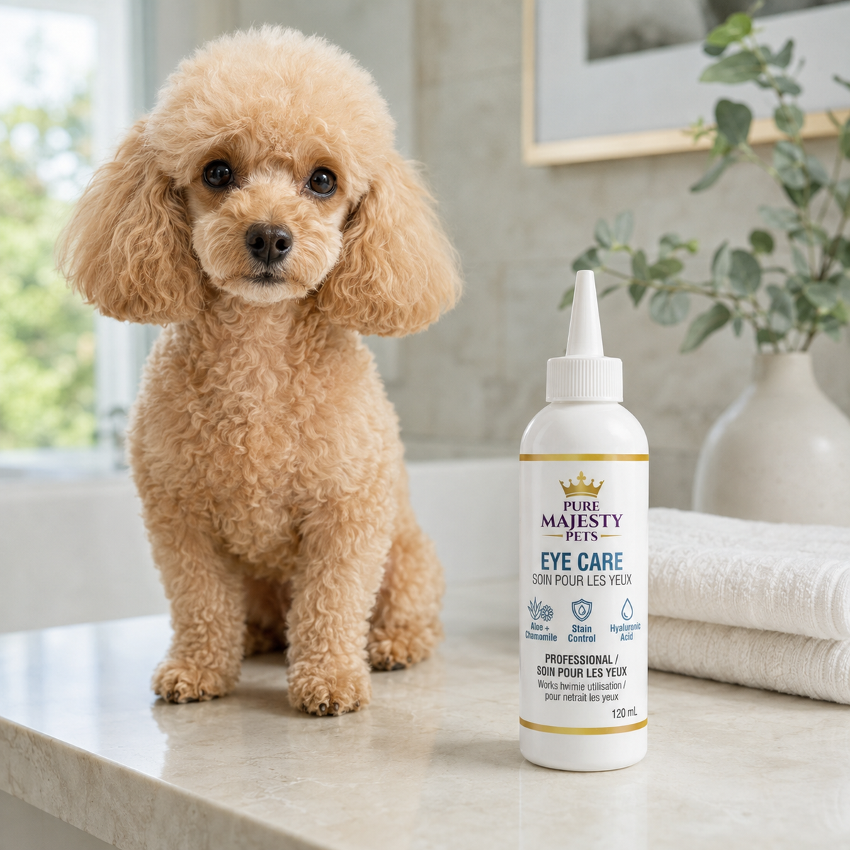 Dog eye drops for gentle daily eye care with Naya