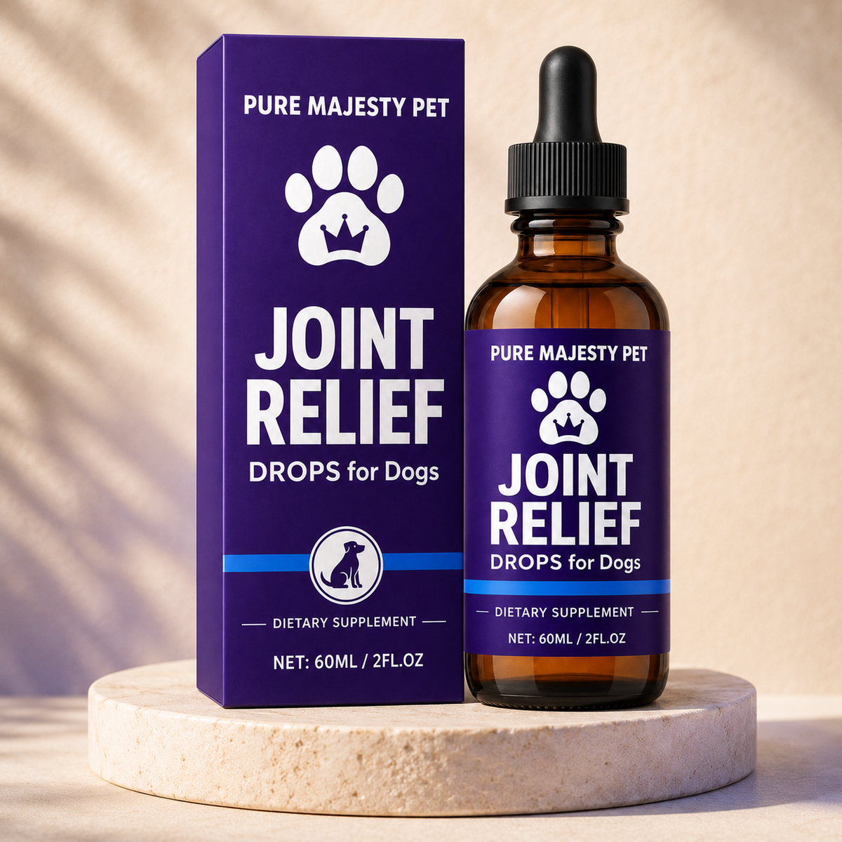 Pure Majesty Pets Liquid Glucosamine for Dogs – hip and joint support drops