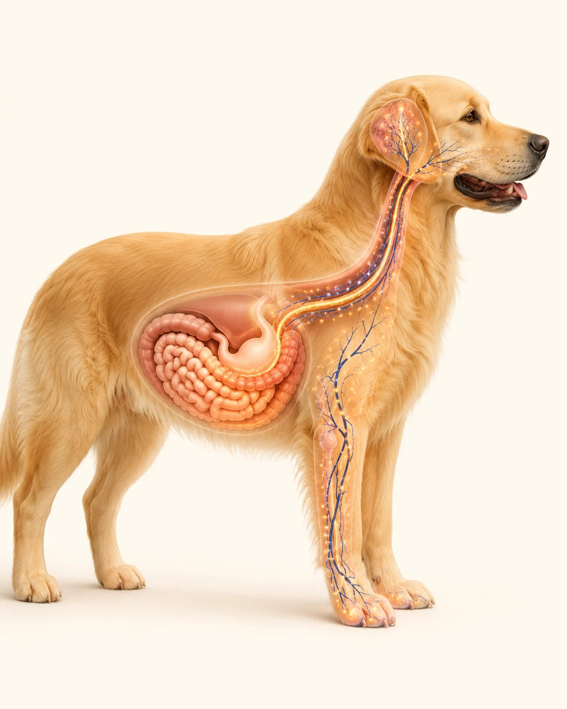 Zonas del tratamiento contra la proliferación de levaduras en perros: patas, oídos y piel